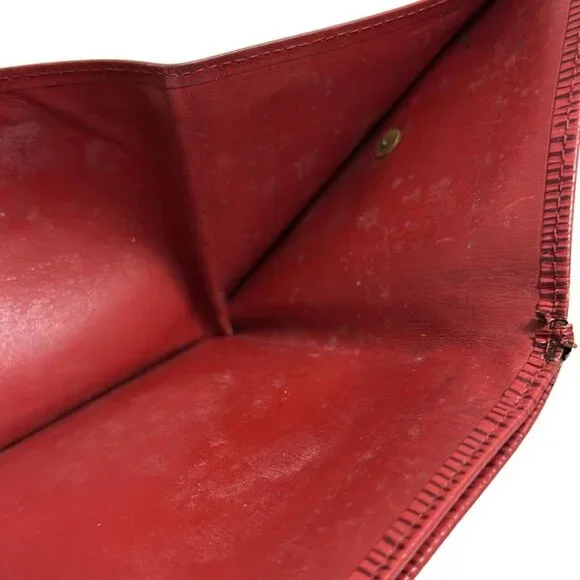 Louis Vuitton Hook Wallet Epi Porte Monnaie Billets Cult Cles Castilian Red